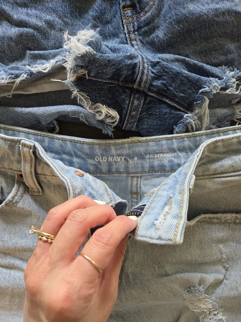 3-Pack Distressed Denim Shorts Set - Blue Shades